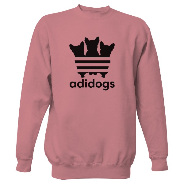 Mikina bez kapuce Unisex s potiskem Adidogs