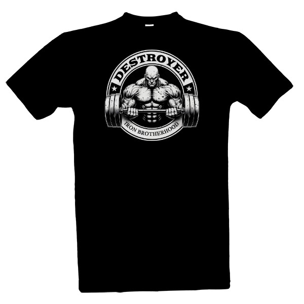 Tričko s potiskem Destroyer-Iron Brotherhood-Pro kulturisty